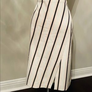 Pink and black stripe skirt